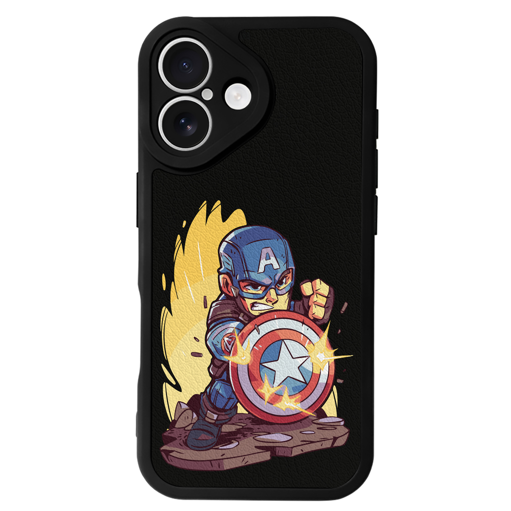 （画像用） アベンジャーズ The Avengers 【iPhone 16シリーズ対応】シリコンスマホケース（レザー調） 材質：シリコン